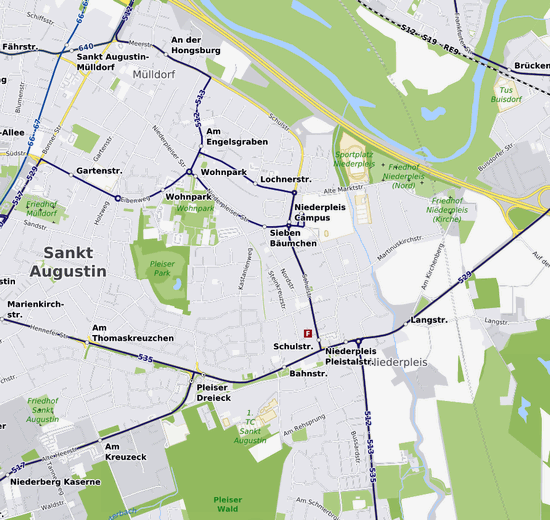 Ausschnitt interaktive Karte SWB mobil